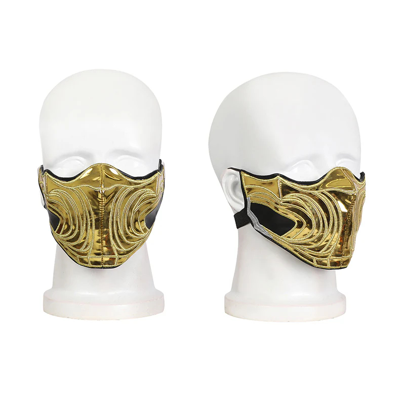 Mortal Kombat Scorpion Top Pants Mask Full Outfits Party Carnival Halloween Cosplay Costume