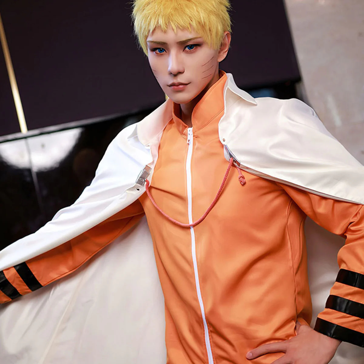 Naruto Uzumaki Seventh Hokage Cape Cosplay Costume