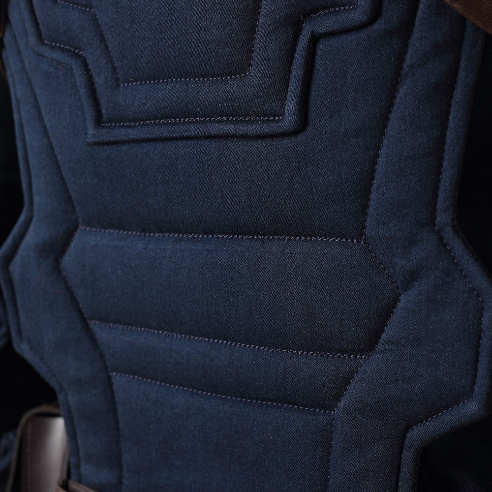 Marvel Movie Avengers Infinity War Captain America Steve Rogers Blue Battle Suit Halloween Cosplay Costume Full Set M20180193