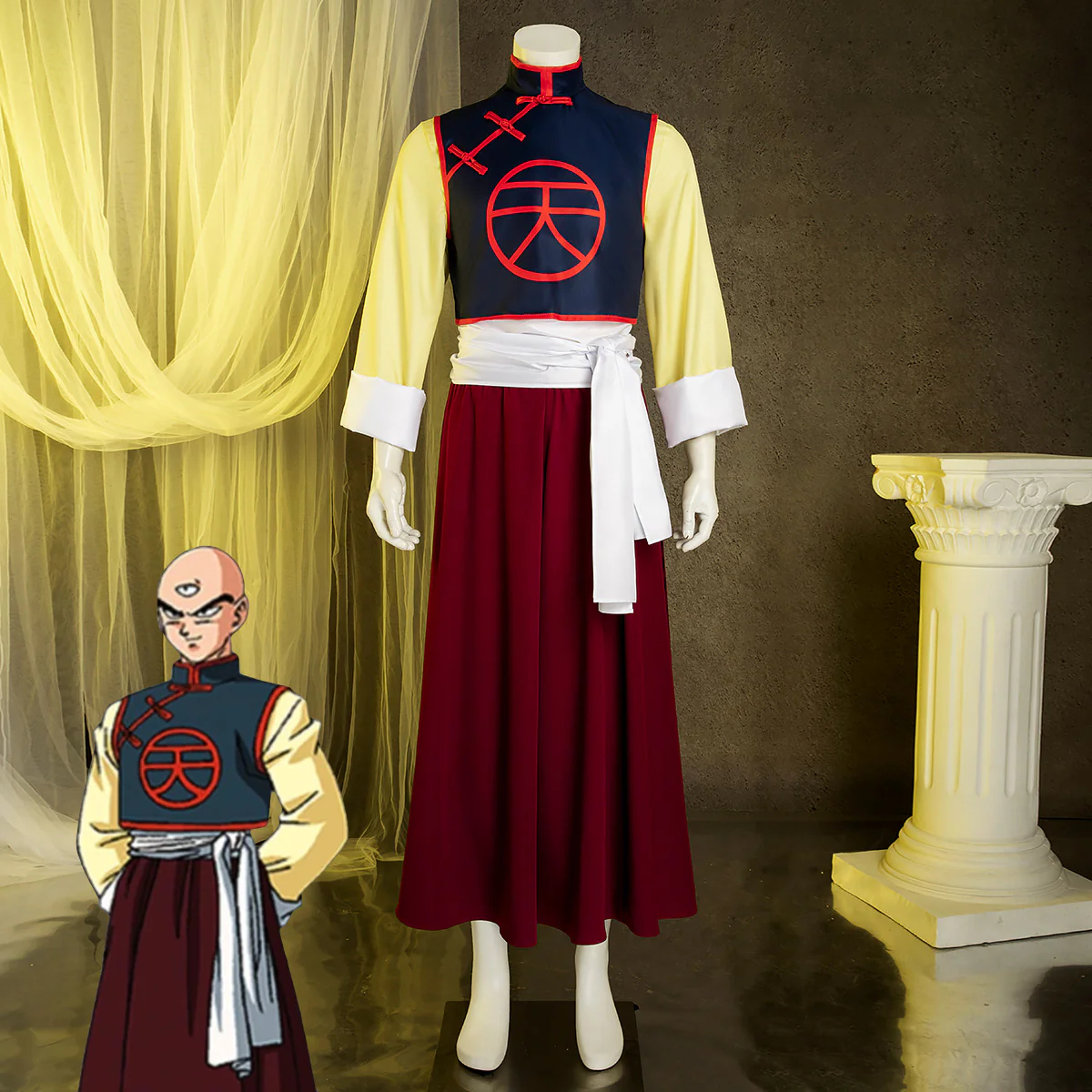 Dragon Ball Tenshinhan Cosplay Costume