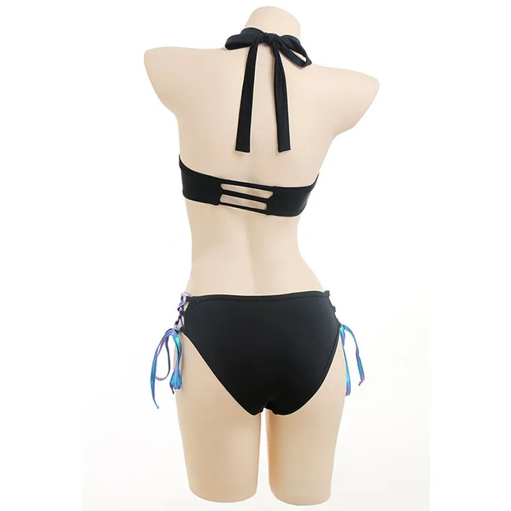 Anime Demon Slayer Kanroji Mitsuri Swimsuit Set Summer Bikini Beach Disguise Carnival Swimsuit
