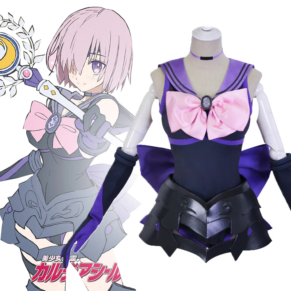 Fate Grand Order Shielder Mashu Kyrielight Mash Kyrielight Sailor Moon Cosplay Costume