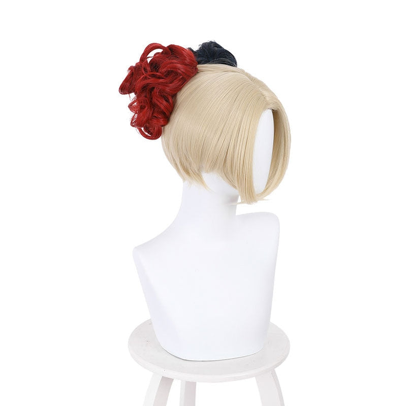 Movie Birds of Prey 2 The Suicide Squad Harley Quinn Short Mixed Blonde Cosplay Wigs