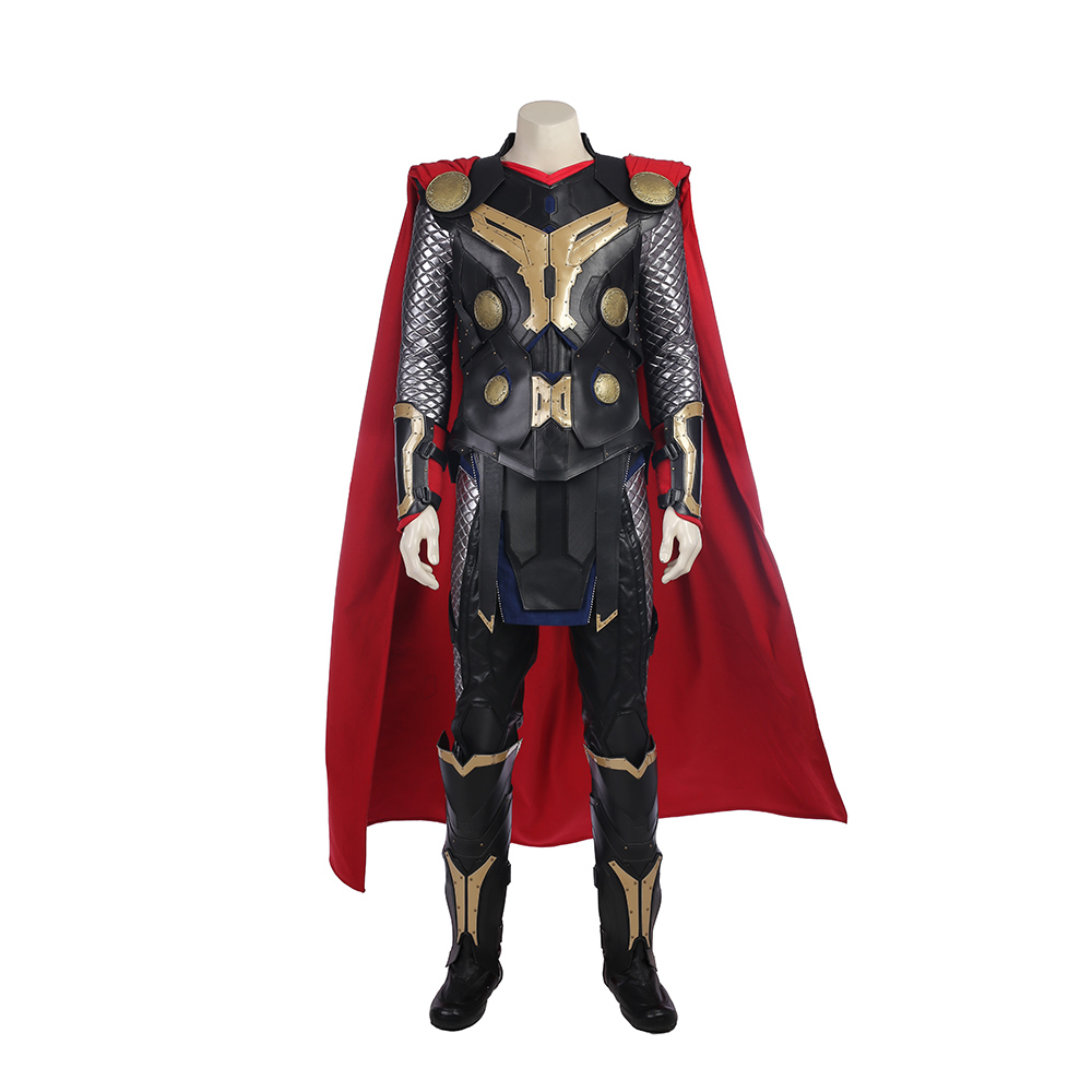 Marvel Movie Thor The Dark World Thor Odinson Black/Red Halloween Cosplay Costume Full Set M20170178 