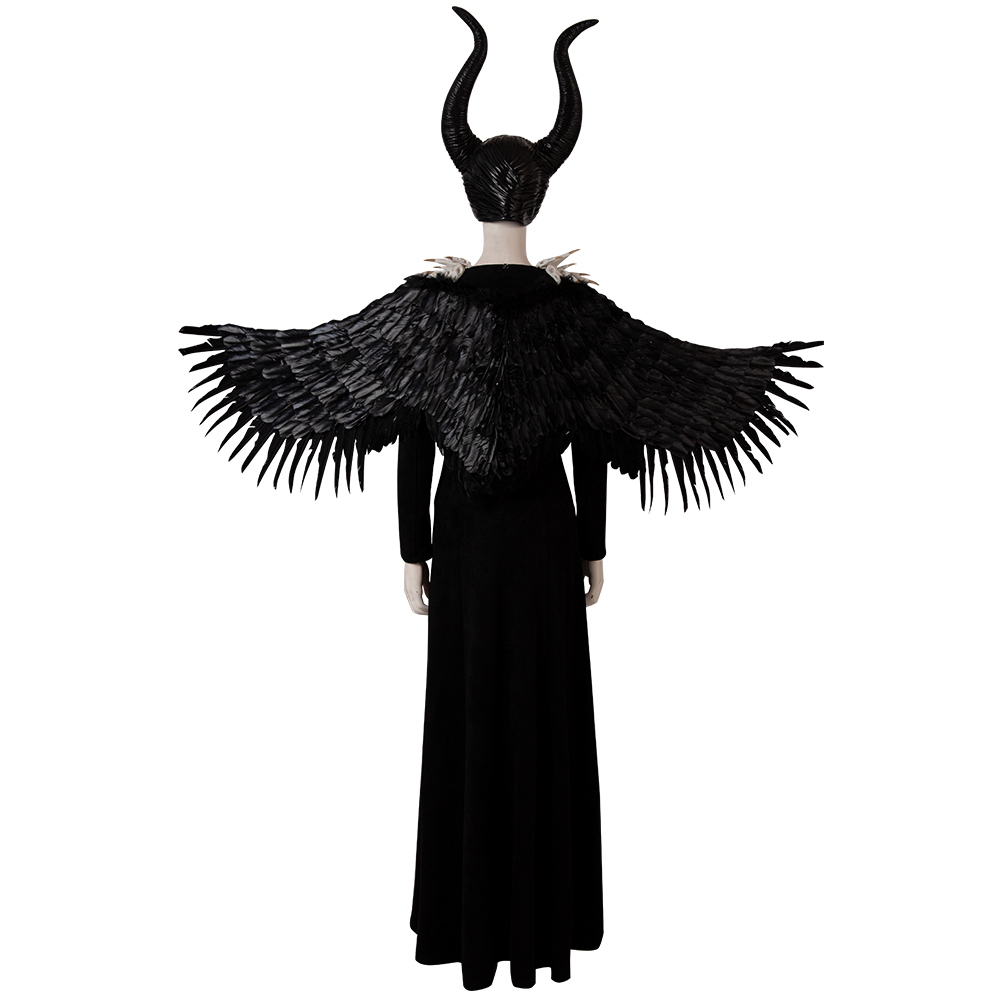 Movie Maleficent Disguise Disney Sleeping Beauty Cosplay Costume With Hat And Wings  M20190310