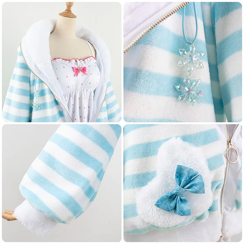 Virtual YouTuber Yukihana Lamy Cosplay Costume Vtuber Anime  Cosplay Cute Party Suit Coat Top Skirts Halloween Uniforms 