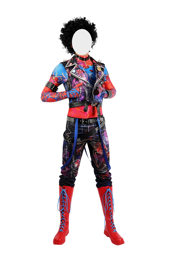 Spider-Man: Across The Spider-Verse Spider-Punk Hobart 'Hobie' Brown  Cosplay Costume Halloween Costume Sets DC Movie 5200