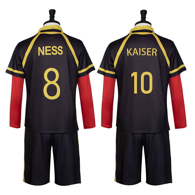 Anime Blue Lock Yoichi Isagi Jerseys Black Cosplay Costumes