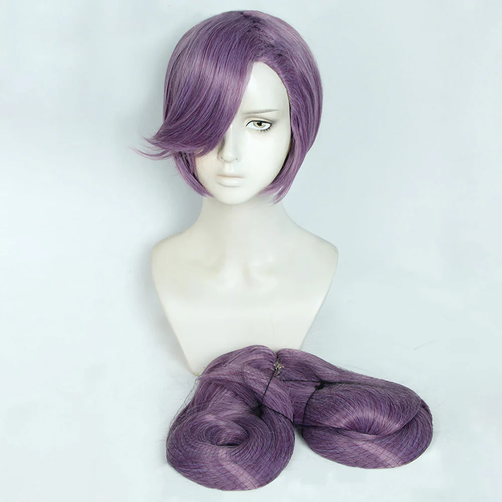 BLEACH TYBW OG GOTEI-13 Saitou Furoufushi Purple Cosplay Wig