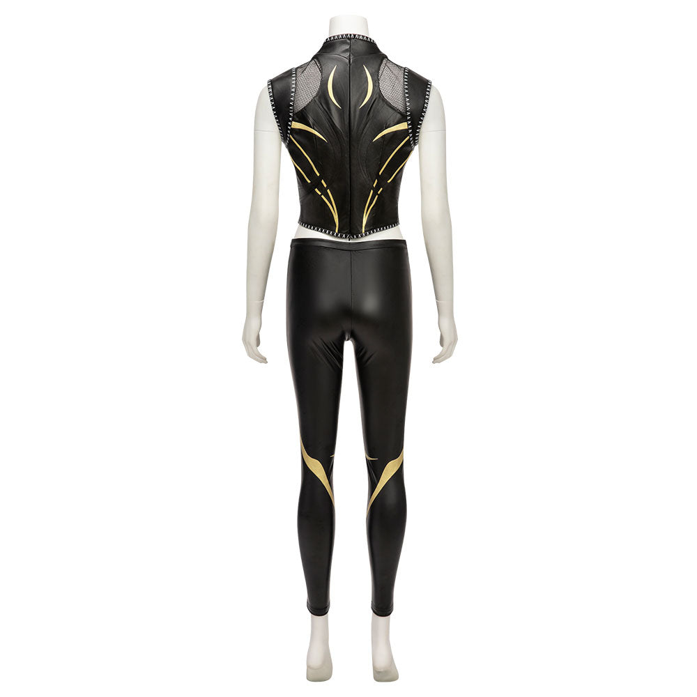 Game Baldur's Gate 3 Shadowheart Camp Cosplay Costume Women Sexy Leather Deep