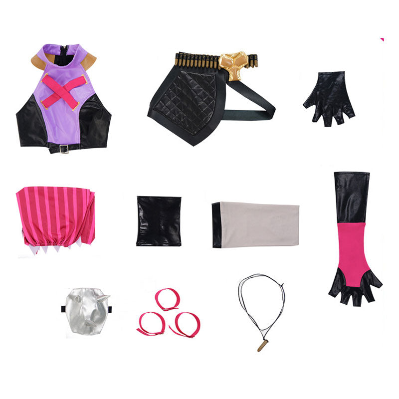 League of Legends LOL Arcane 2 Jinx Purple Suit Cosplay Costume