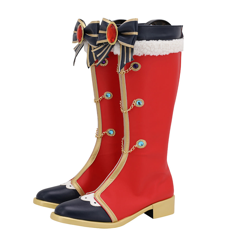 Bang Dream! Hello happy world! Smile seeker! Kokoro Tsurumaki Red Shoes Cosplay Boots