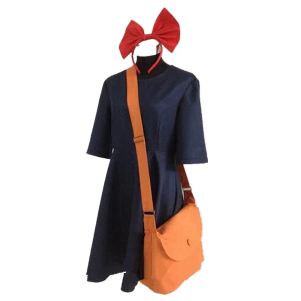 Kiki Delivery Service Cosplay Garment Costume+Bag+Hairband 