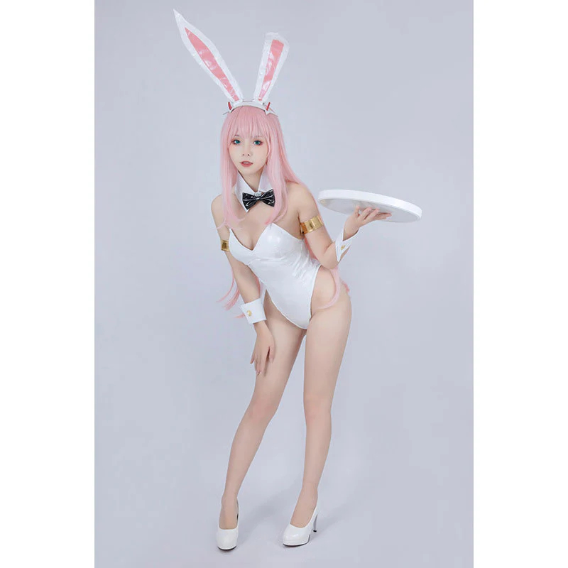 Anime DARLING in the FRANXX 02 Zero Two Bunny Girl White Cosplay Costumes