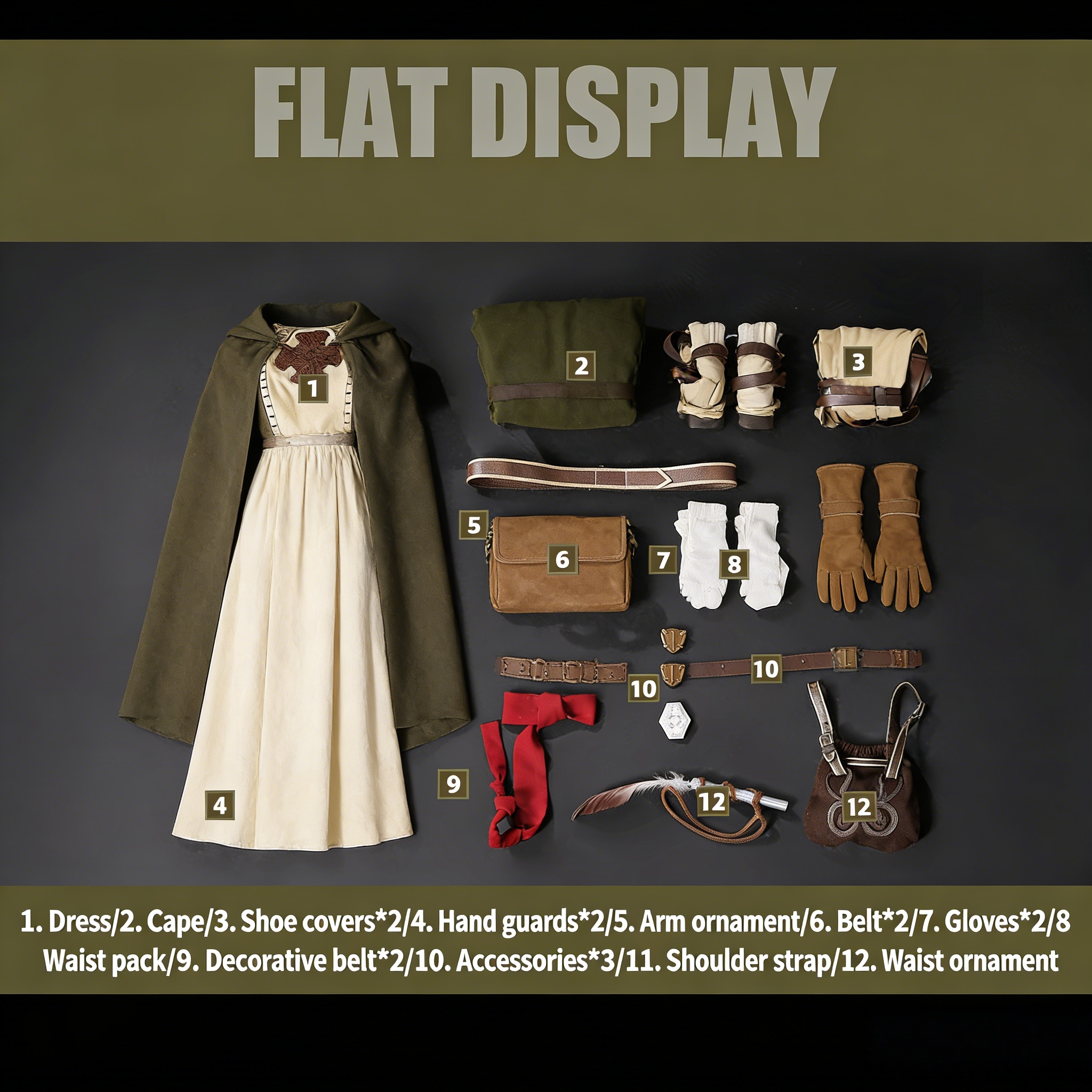 Dark Souls III Shanalotte Cosplay Costume Emerald Herald Female Outfit