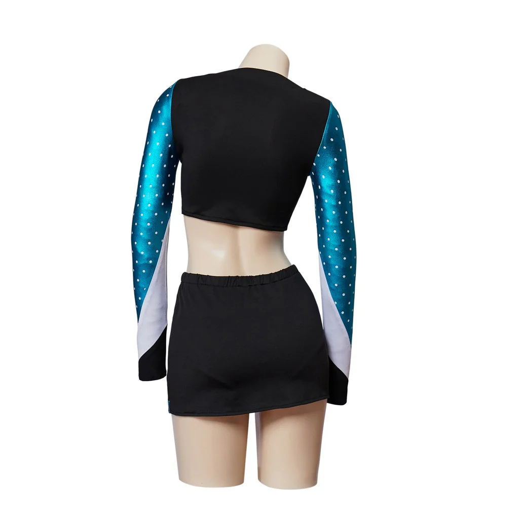 Euphoria Maddy Perez Blue Cheerleader Outfit Women Halloween Carnival Party Cosplay Costume