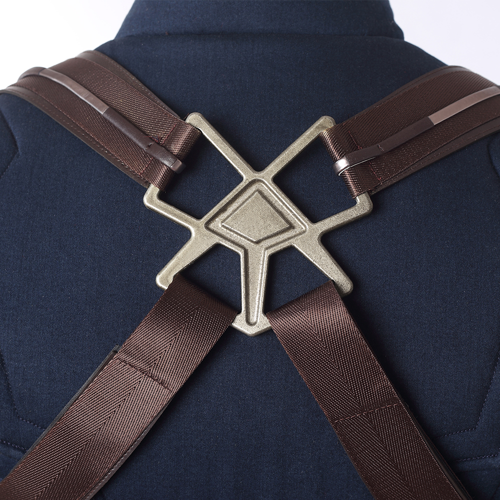 Marvel Movie Avengers Infinity War Captain America Steve Rogers Blue Battle Suit Halloween Cosplay Costume Full Set M20180193