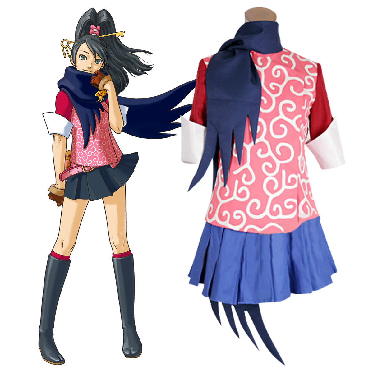 Gyakuten Kenji 2 Ace Attorney Kay Faraday Cosplay Costume