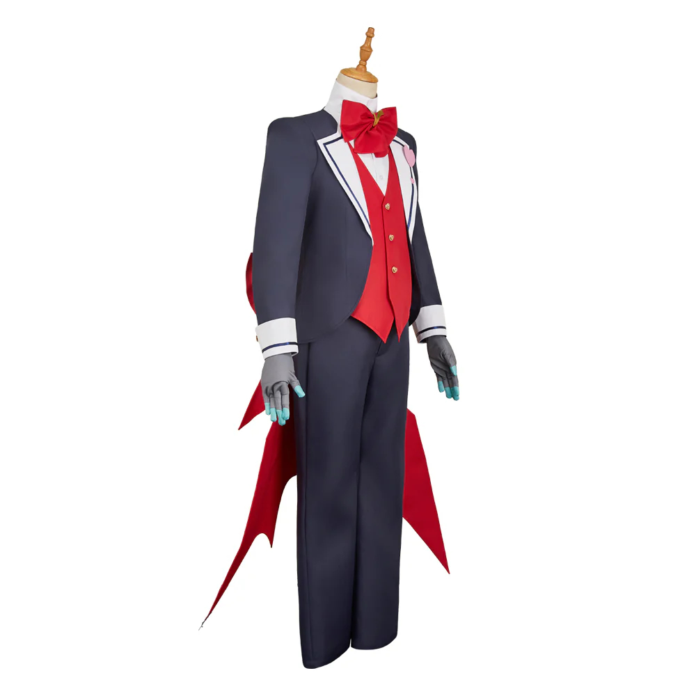 Hazbin Hotel Season 2 Vox Cafe Lounge Black Bulter Outfit Men Halloween Carnival Party Cosplay Costume