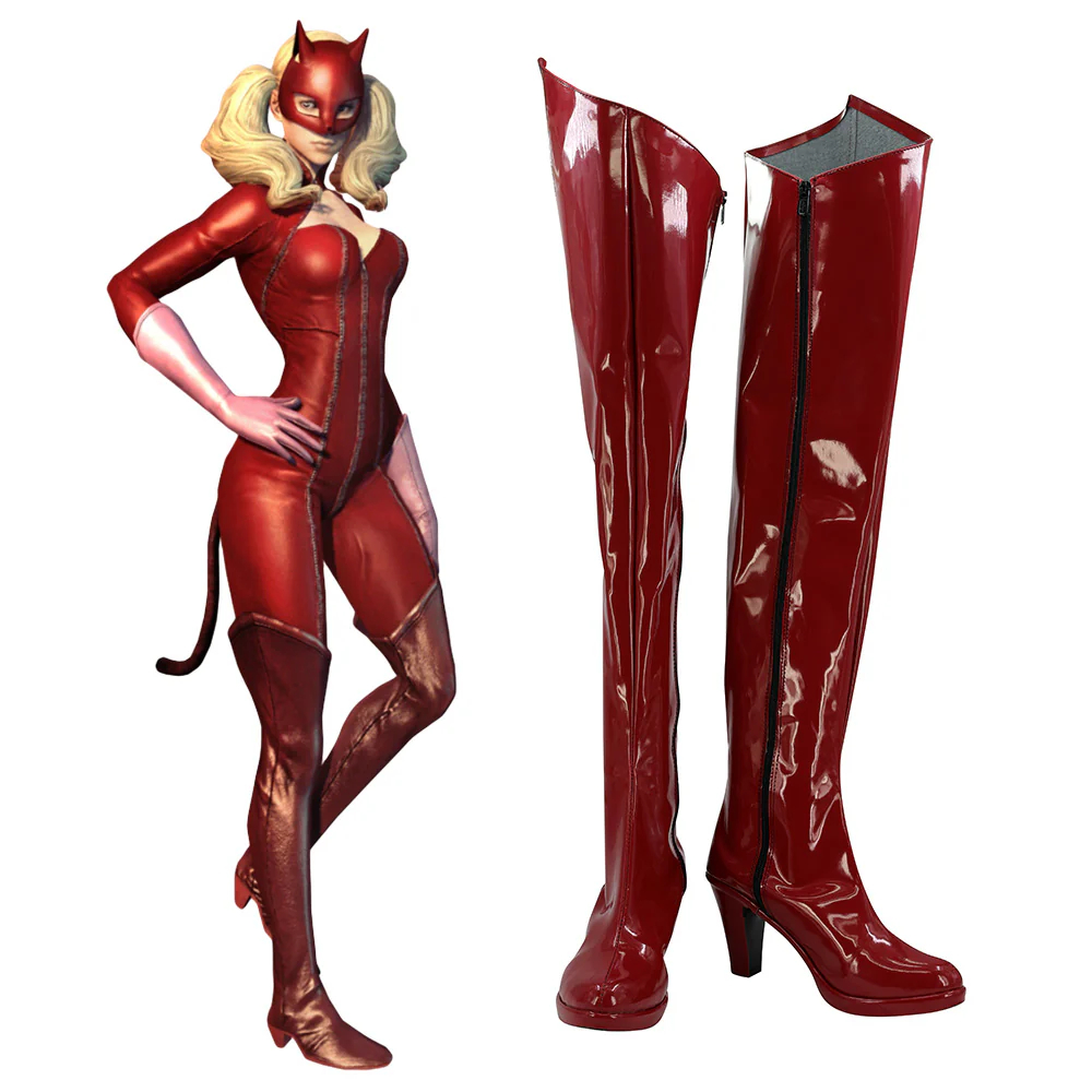 Persona 5 Ann Takamaki Red Shoes Cosplay Boots
