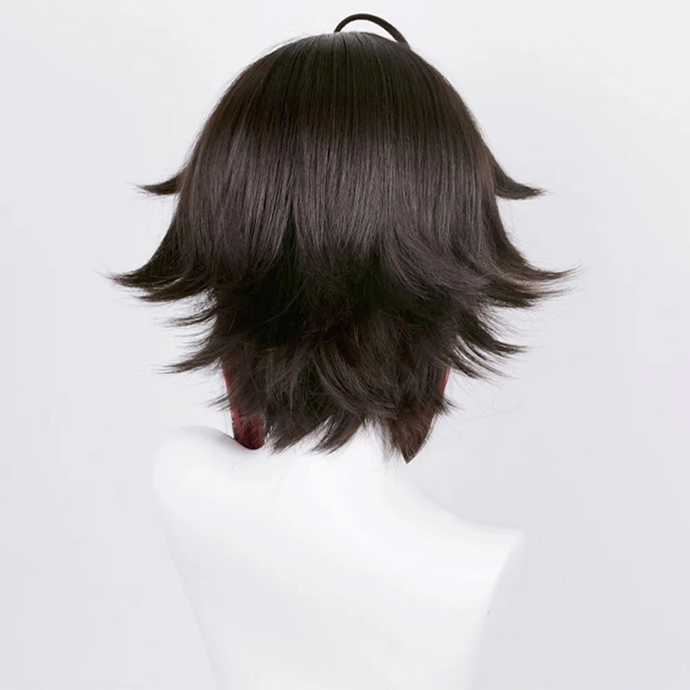 Genshin Impact Xiao Black Red Cosplay Wig