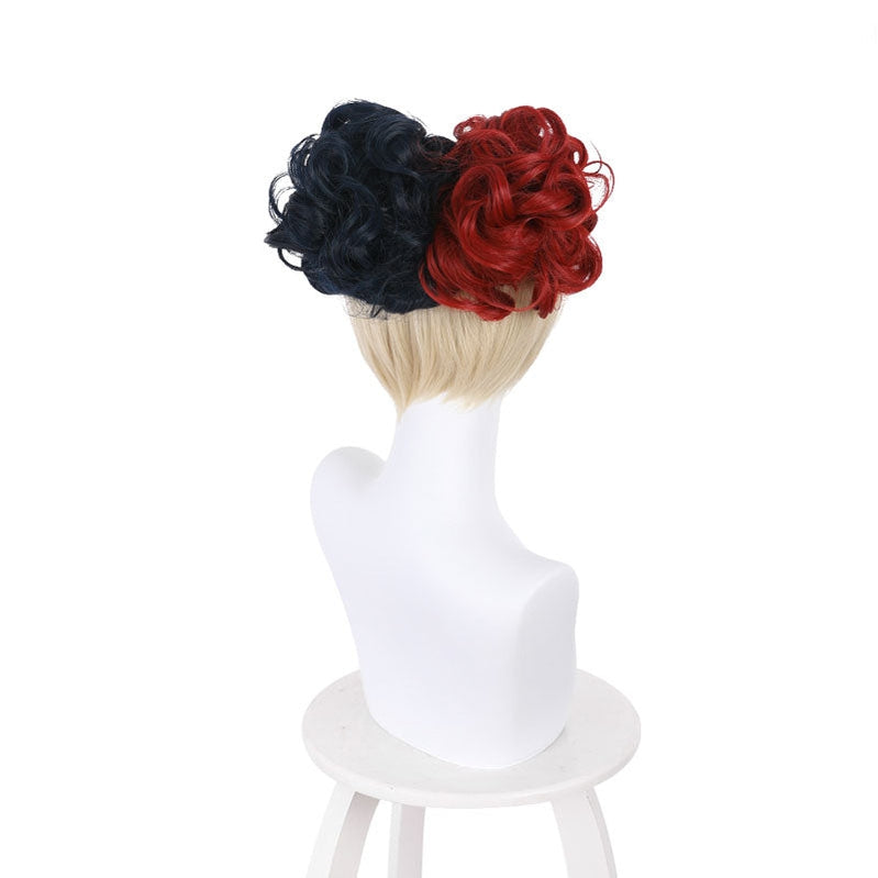 Movie Birds of Prey 2 The Suicide Squad Harley Quinn Short Mixed Blonde Cosplay Wigs