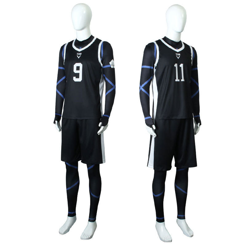 Anime Blue Lock Reo Mikage Seishiro Nagi Black Cosplay Costumes
