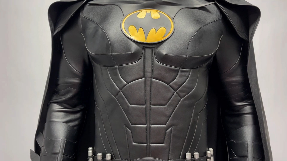 DC Movie The Flash Batman Michael Keaton Costume - Deluxe Batman Michael Keaton Cosplay With Mask 5198 