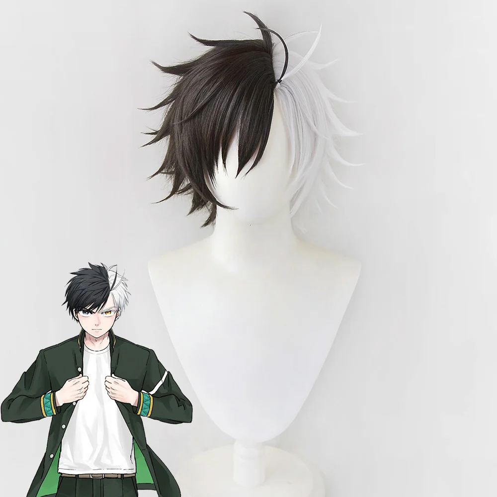 Wind Breaker Haruka Sakura Black White Cosplay Wig