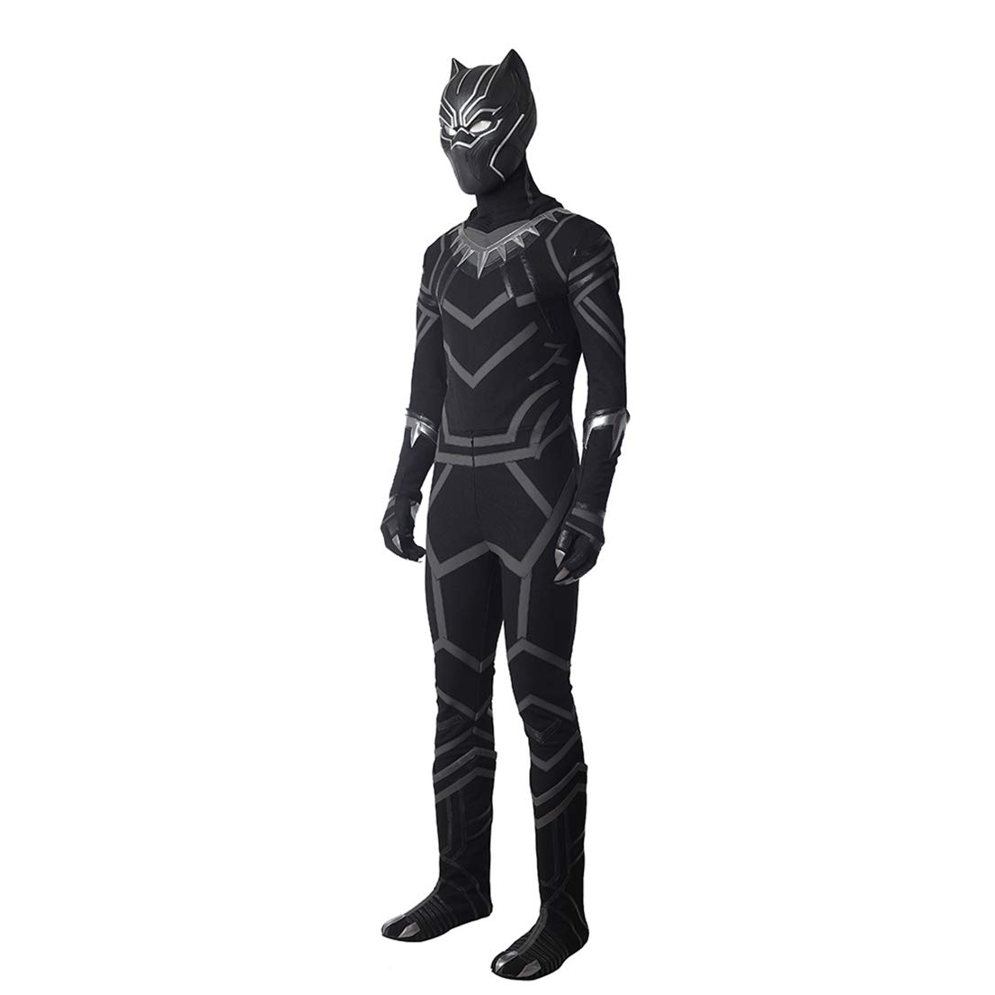 Black panther marvel superhero cosplay costume bodysuit jumpsuit for kids aldult halloween carnival party cosplay costumes