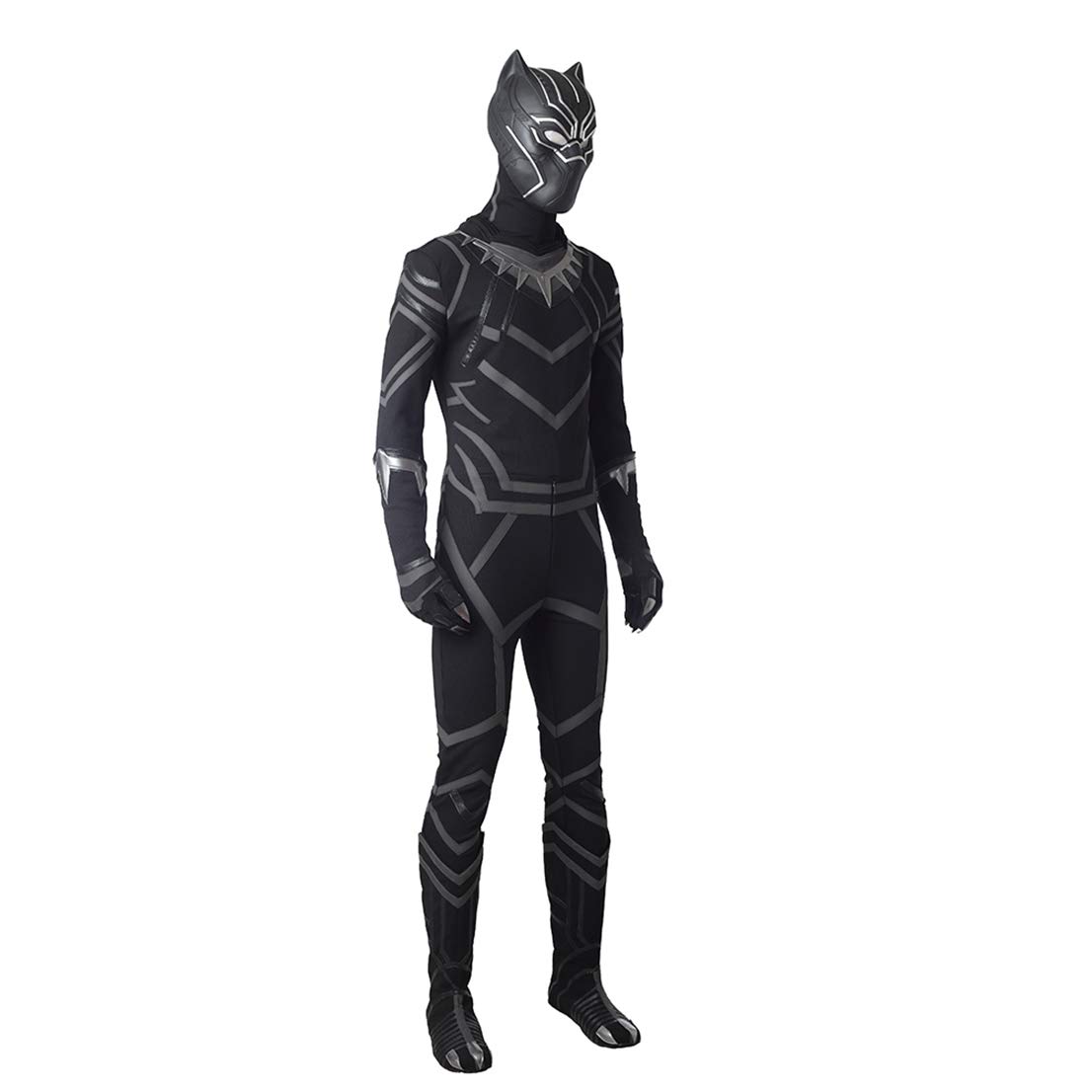 Black panther marvel superhero cosplay costume bodysuit jumpsuit for kids aldult halloween carnival party cosplay costumes