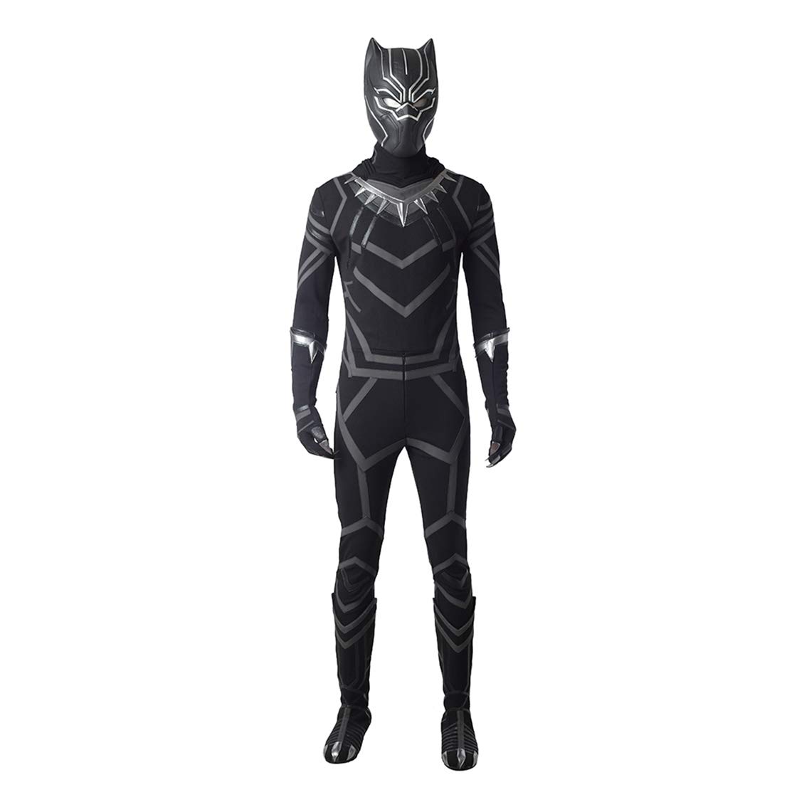 Black panther marvel superhero cosplay costume bodysuit jumpsuit for kids aldult halloween carnival party cosplay costumes