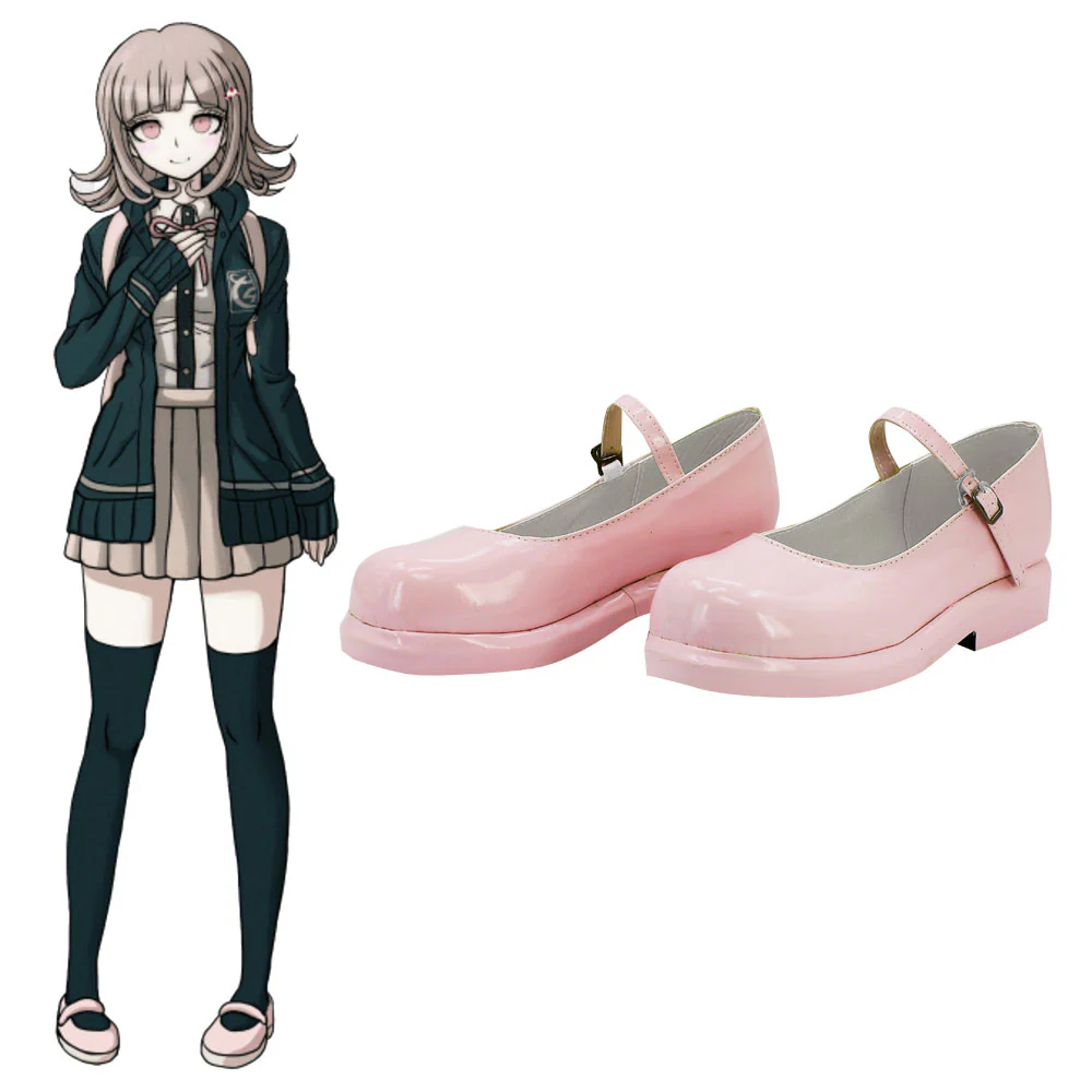 Danganronpa 2 Chiaki Nanami Pink Cosplay Shoes