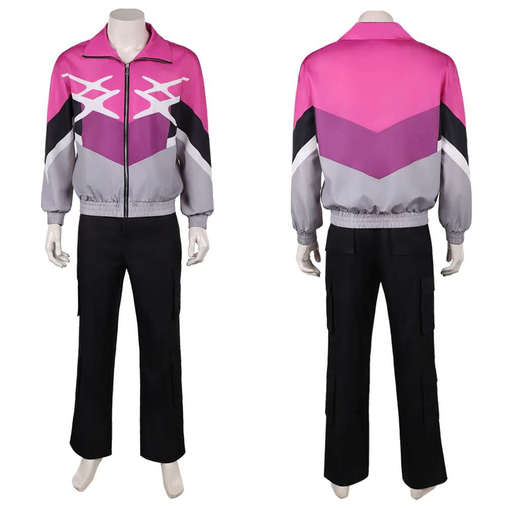 Crime 101 (2026) Ormon Pink Sportswear Set Outfit Men Halloween Carnival Party Cosplay Costume