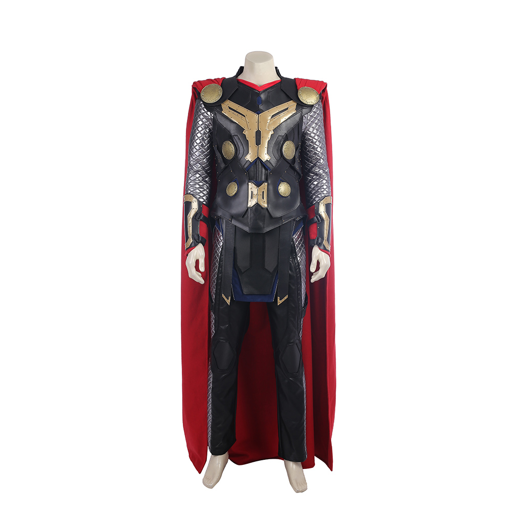 Marvel Movie Thor The Dark World Thor Odinson Black/Red Halloween Cosplay Costume Full Set M20170178 