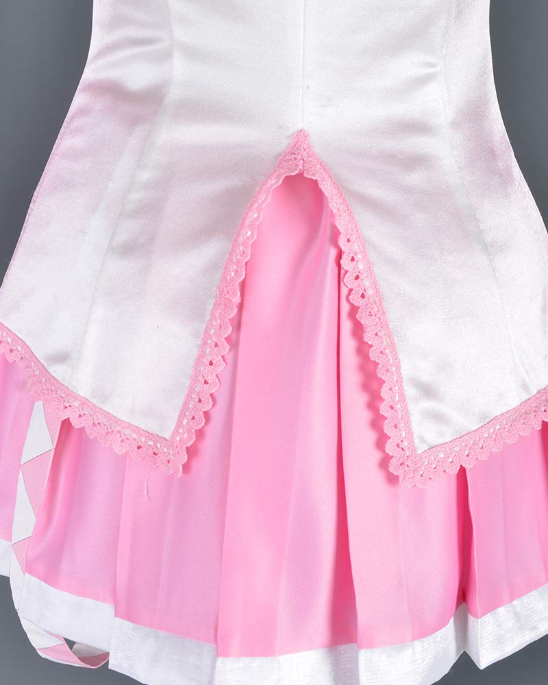 Haikyuu Women Pink Cosplay Dress with Socks Hair Pins Halloween Costume