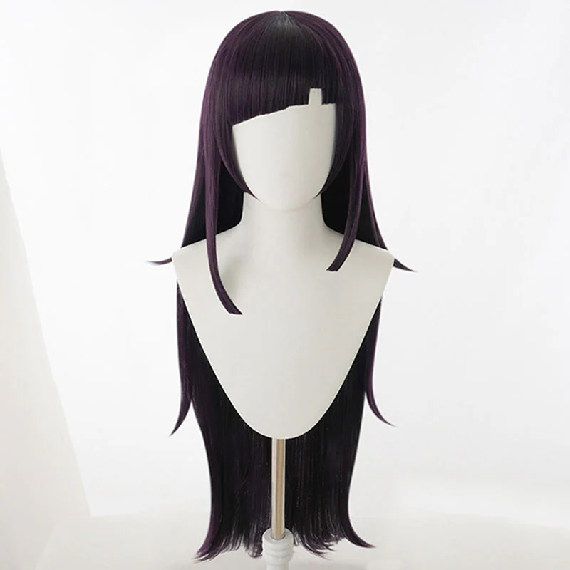 Super Danganronpa Dangan Ronpa 2 Mikan Tsumiki Halloween Purple Cosplay Wig