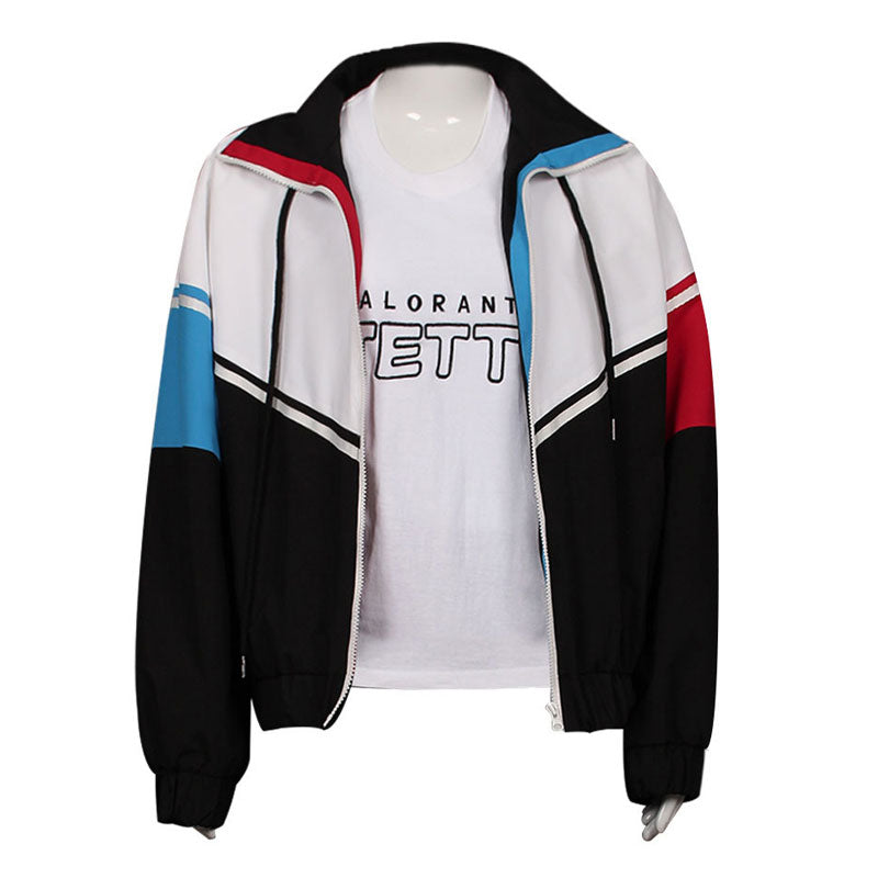 Valorant Jett White Black Coat Cosplay Costume
