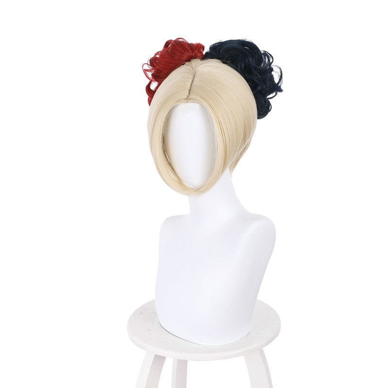 Movie Birds of Prey 2 The Suicide Squad Harley Quinn Short Mixed Blonde Cosplay Wigs