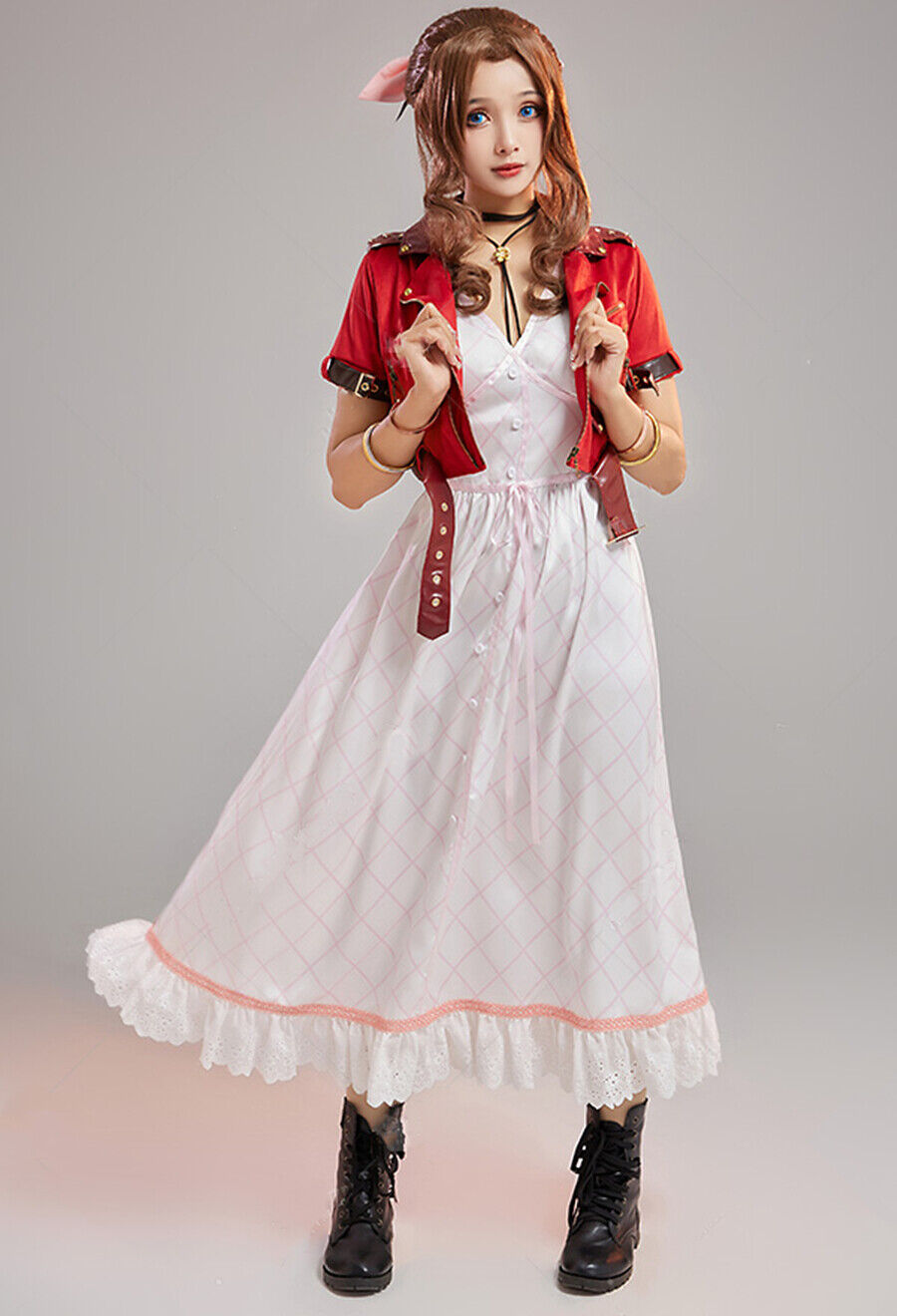 Game Final Fantasy VII Remake Rebirth FF7 Aerith Gainsborough Cosplay Costume