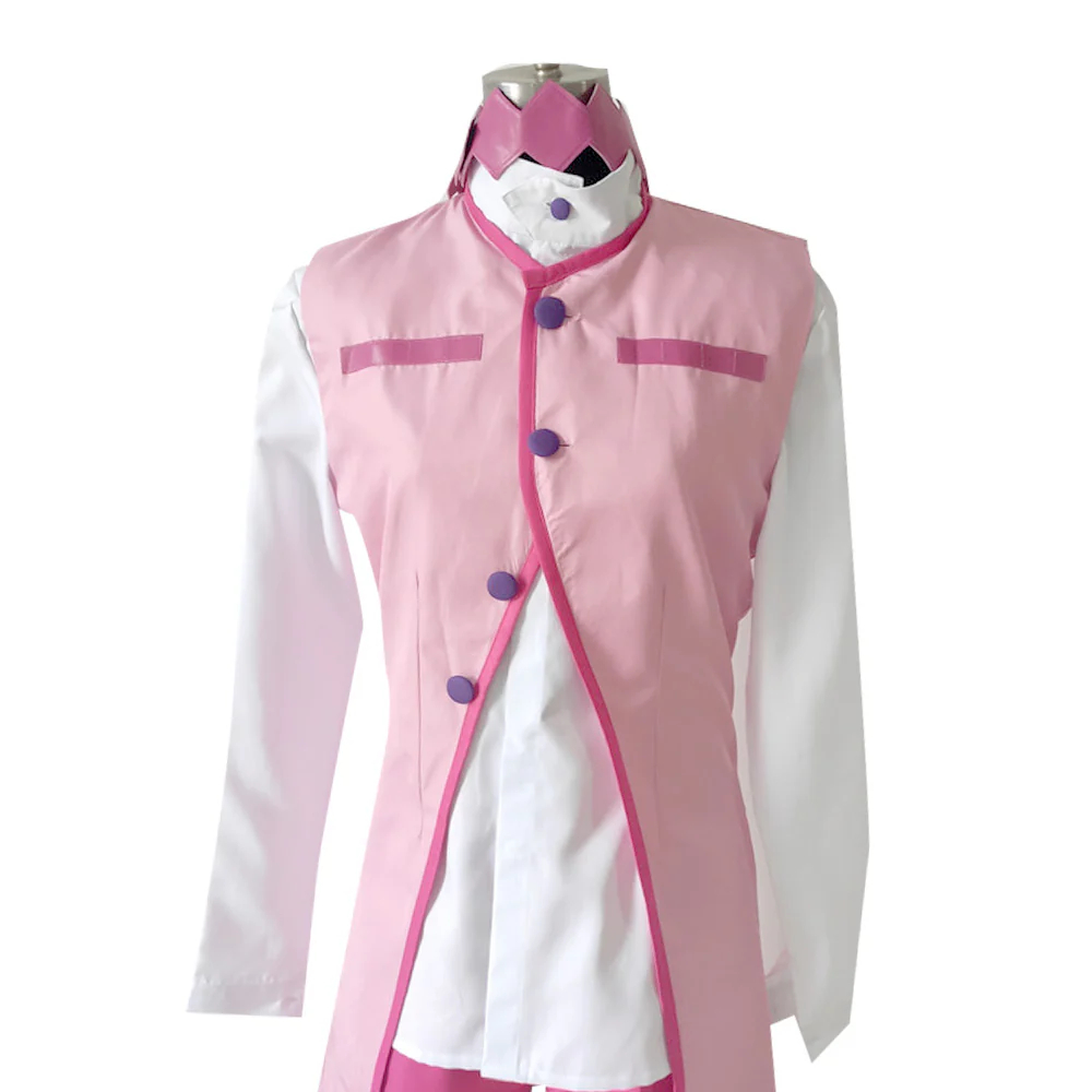 Jojo'S Bizarre Adventure : Unbreakble Diamond Rohan Kishibe Pink Cosplay Costume