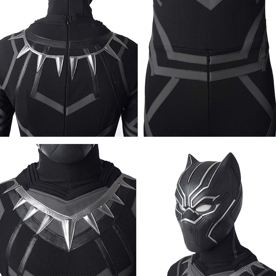 Black panther marvel superhero cosplay costume bodysuit jumpsuit for kids aldult halloween carnival party cosplay costumes