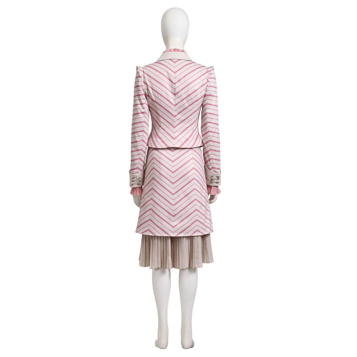 Wicked (2024) Glinda Pinstripe Suit Cosplay Costume