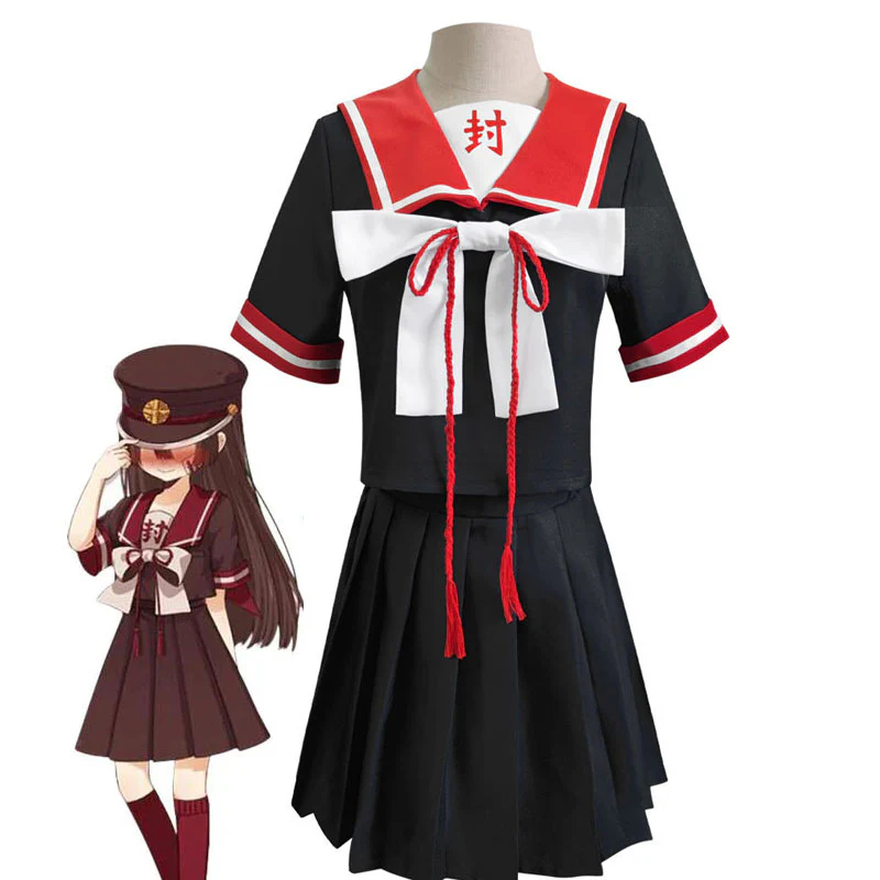 Anime Toilet-Bound Hanako-kun Yugi Amane Hanako-kun JK Uniform Cosplay Costumes Hat