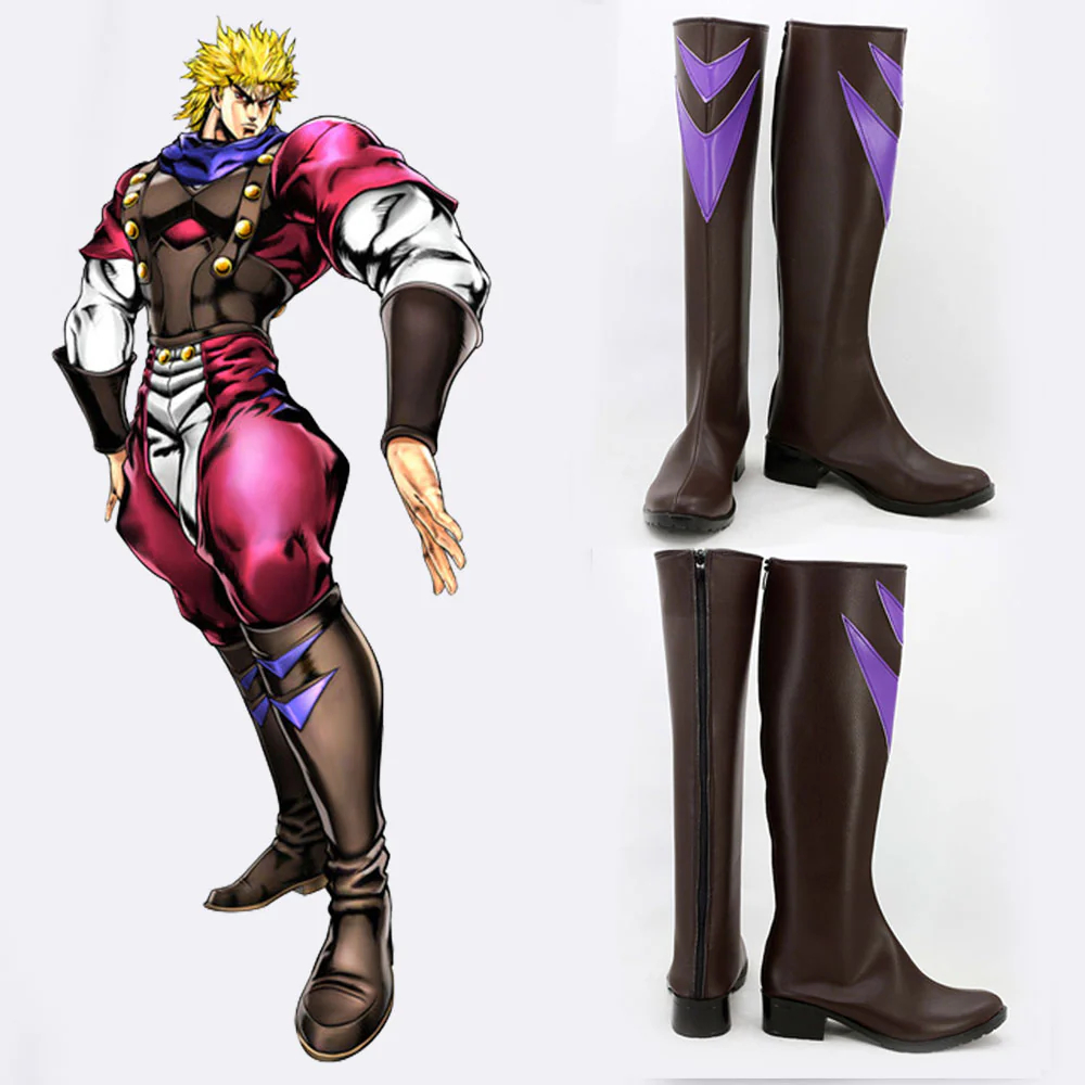 JoJo's Bizarre Adventure: Phantom Blood Dio Brando Brown Shoes Cosplay Boots