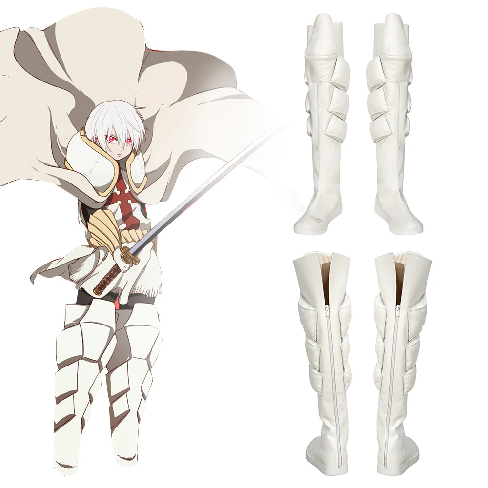 Fire Force Enen No Shouboutai Shou Kusakabe Silver Shoes Cosplay Boots