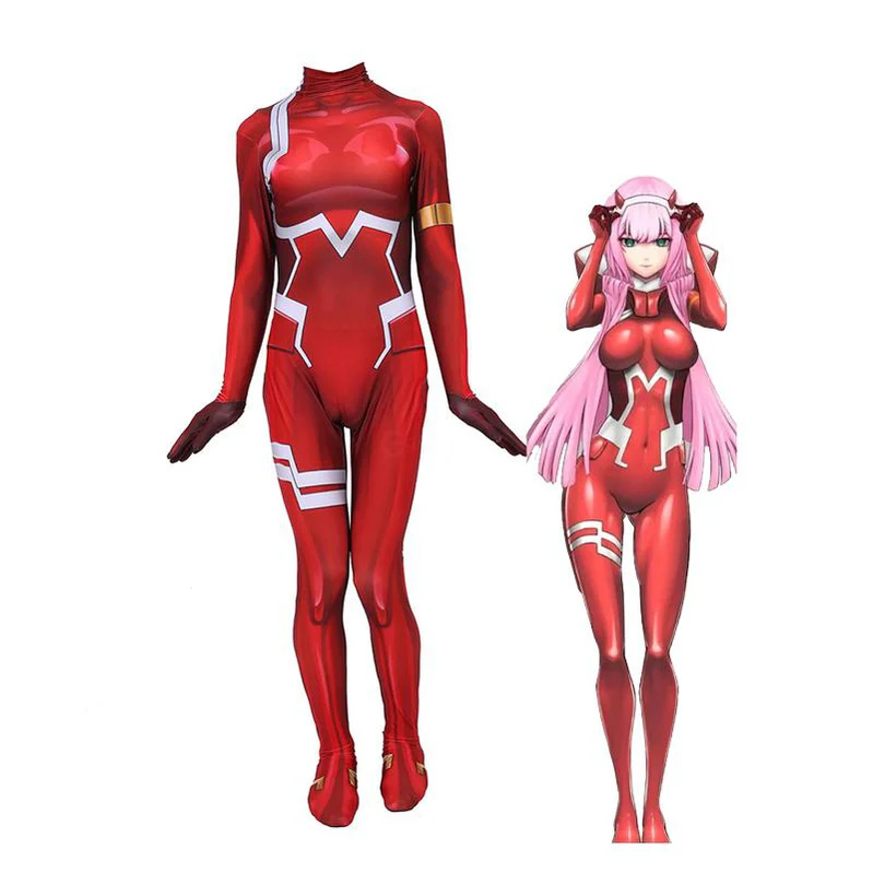 DARLING in the FRANXX 02 Zero Two Jumpsuit Cosplay Costumes
