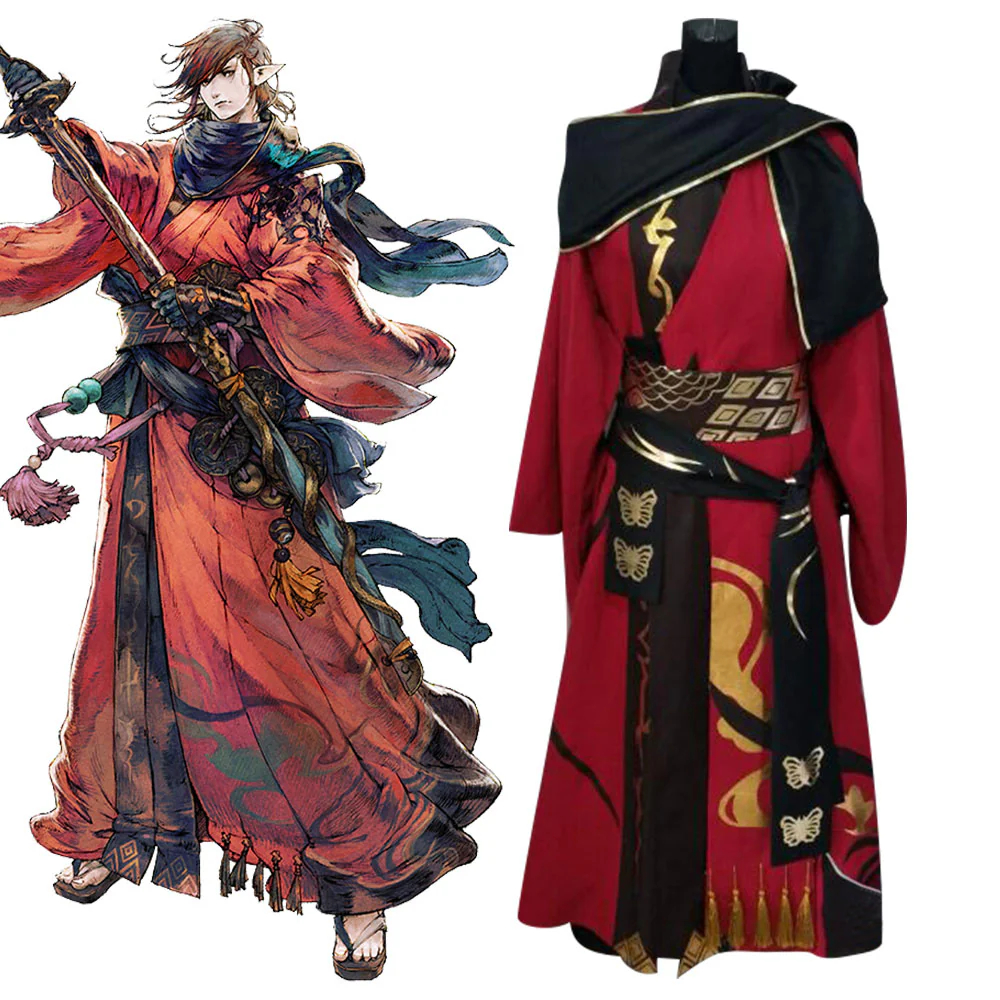 Final Fantasy XIV FF14 Samurai Cosplay Costume
