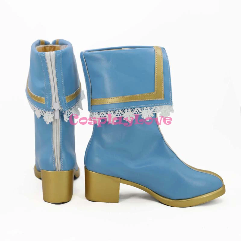 BanG Dream ! Girls Band Party! Hanazono Tae Blue Shoes Cosplay Boots