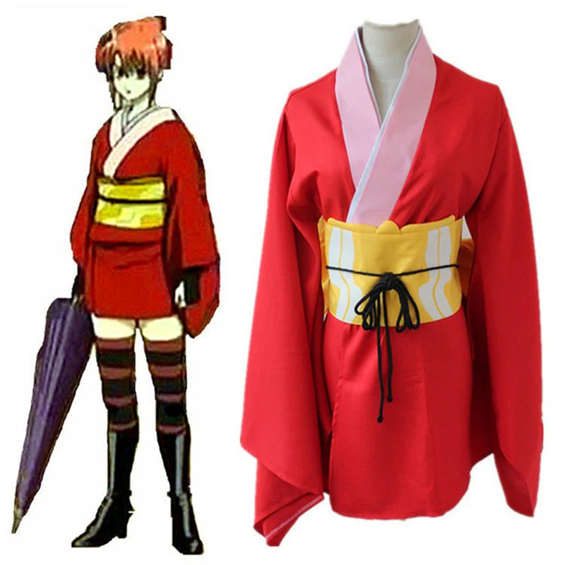 Anime GINTAMA Kagura Kimono Cosplay Costume
